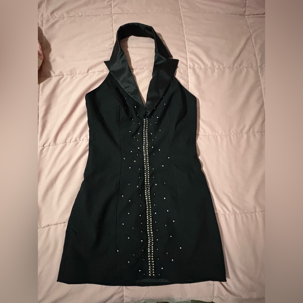 bebe Black Tuxedo/Halter Dress